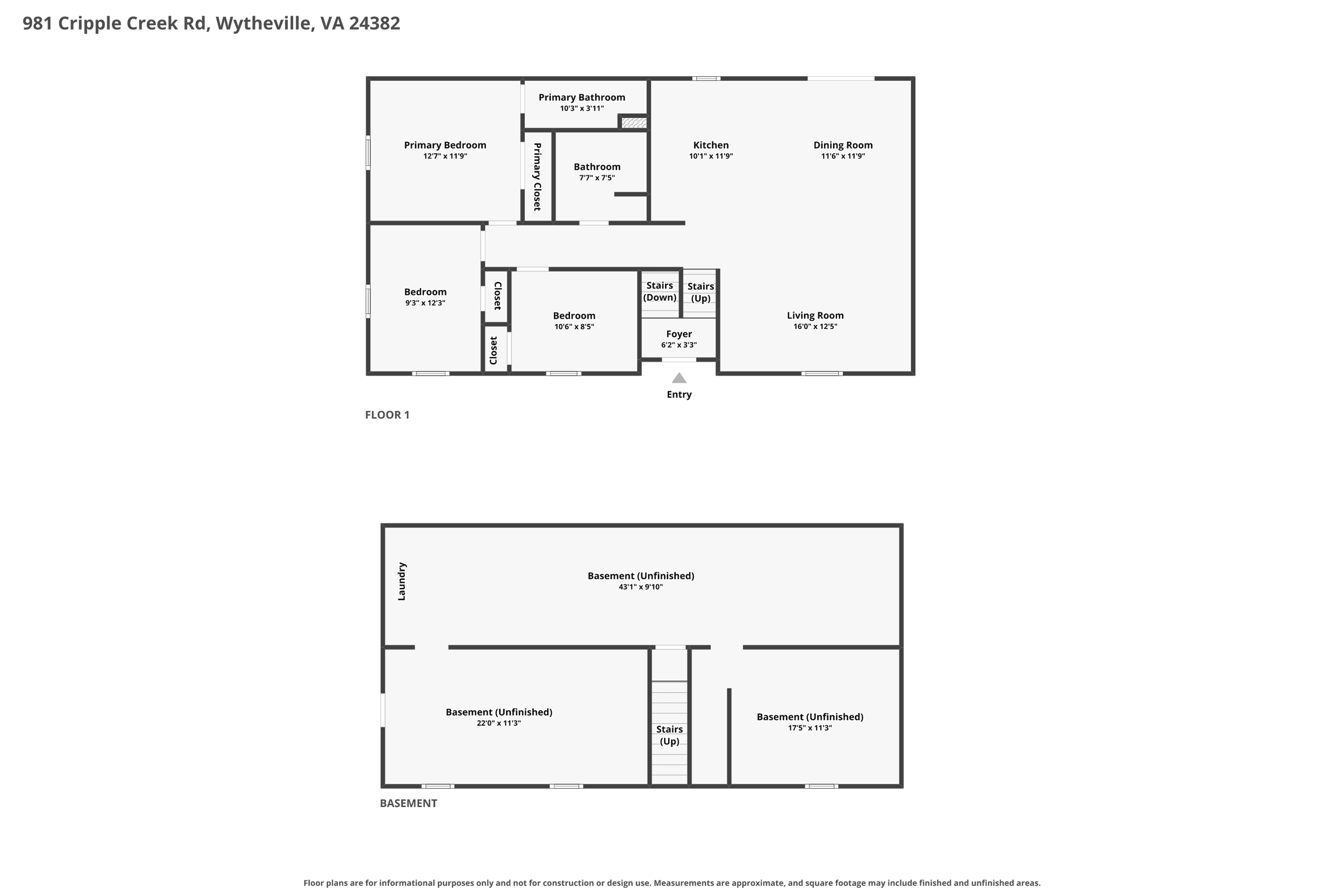 981 Cripple Creek Road Wytheville VA 24382