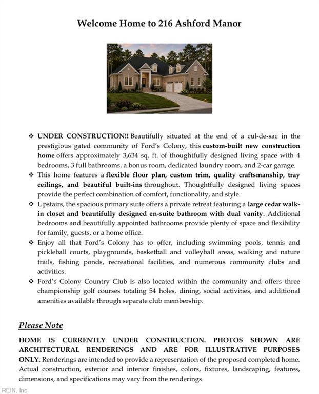 216 Ashford Manor Williamsburg VA 23188